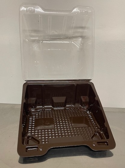 VASCHETTA IN PET BASE NERA 146 X 130 XH76 COD BL1210 CARTONE DA 320 PZ